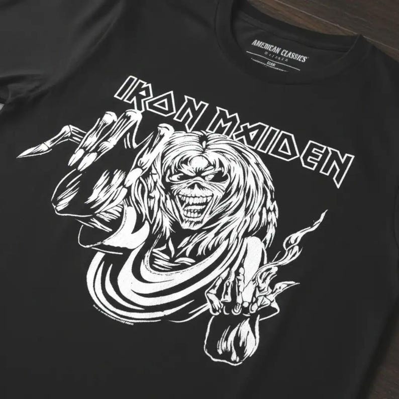 Iron Maiden Eddie the Head T-Shirt One Mascot Heavy Metal Rock Band Merch Tee bild 2