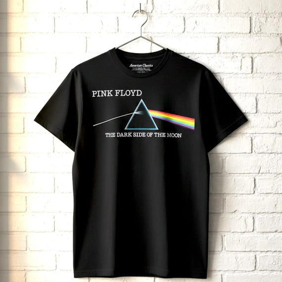 PINK FLOYD T-shirt Band Logo Rainbow Prism Shirts Rock Dad Fathers