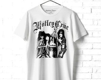 Motley Crue Band Photo Graphic T-Shirt - Vintage Concert Tour Merch