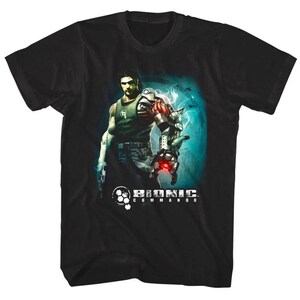 Bionic Commando T-Shirt: Vintage Cyborg Arm Design, Men's Cotton