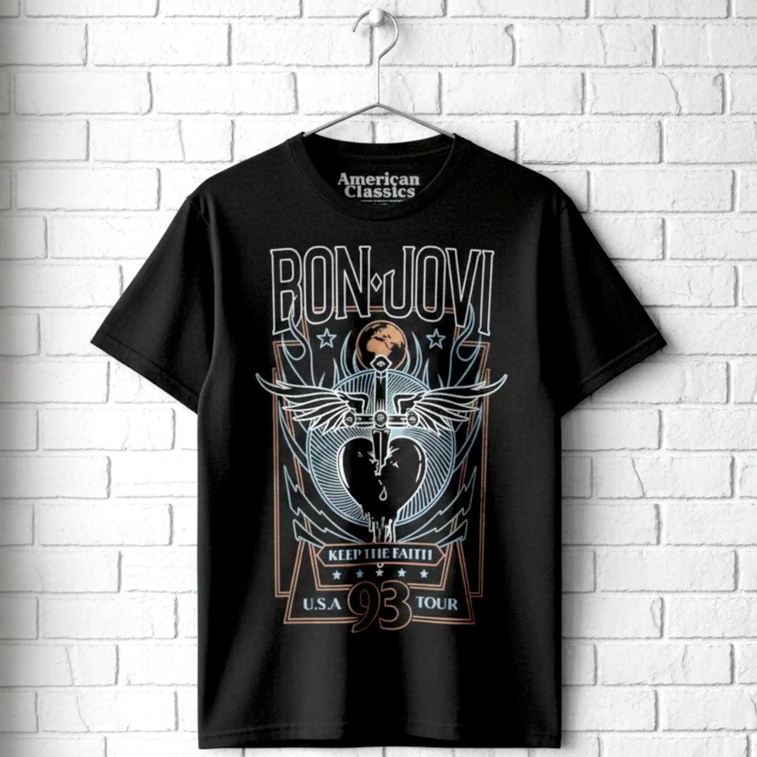 Bon Jovi Keep the Faith 1993 USA Tour Tee - Vintage Rock Band
