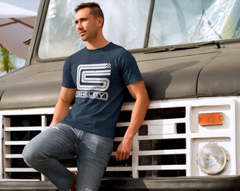 Carroll Shelby Men&#39;s T-shirt American Sports Car Racing Logo Graphic Tee Vintage Style Automobile T-Shirt Gift For Gearhead