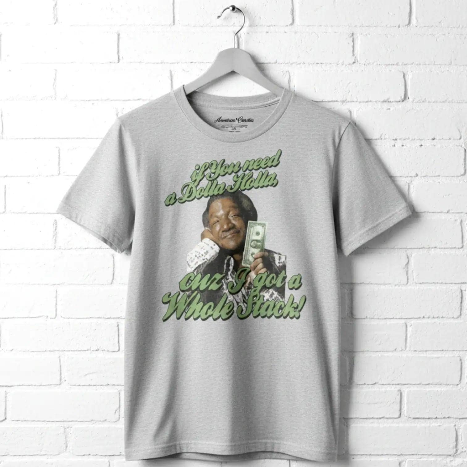 Redd Foxx Sanford & Son Quote Graphic T-shirt - Money Stacks Tee