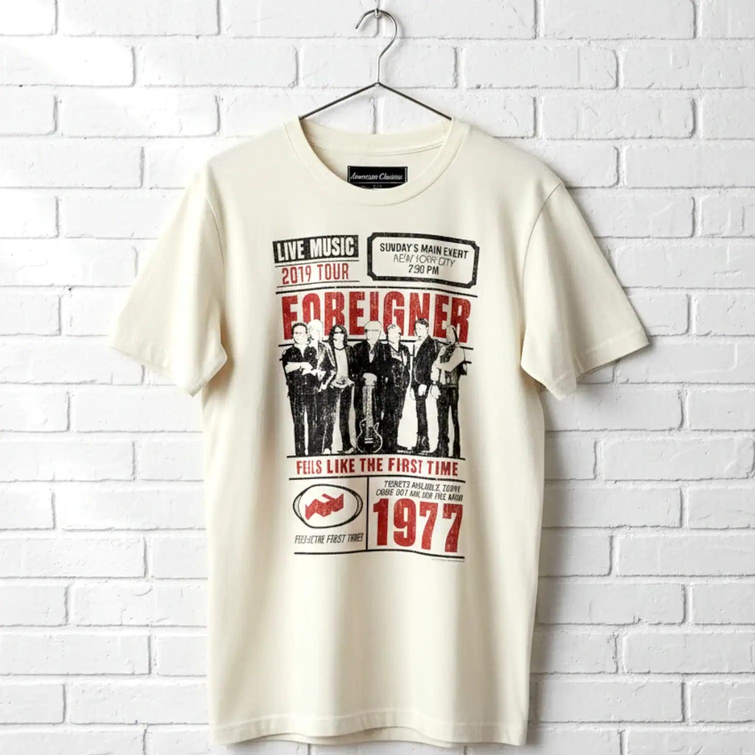 Foreigner Band 2019 Tour T-shirt: Feels Like First Time Concert
