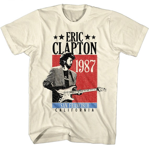 Eric Clapton Men's T-shirt San Francisco California 1987