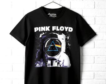 Pink Floyd Astronaut T-shirt: Vintage Style Prism Moon Landing