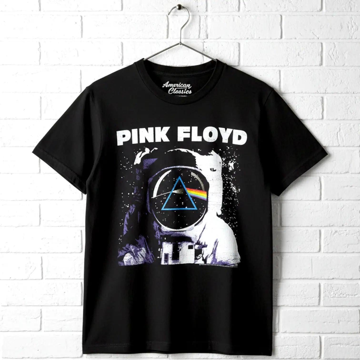 Pink Floyd Astronaut T-shirt: Vintage Style Prism Moon Landing