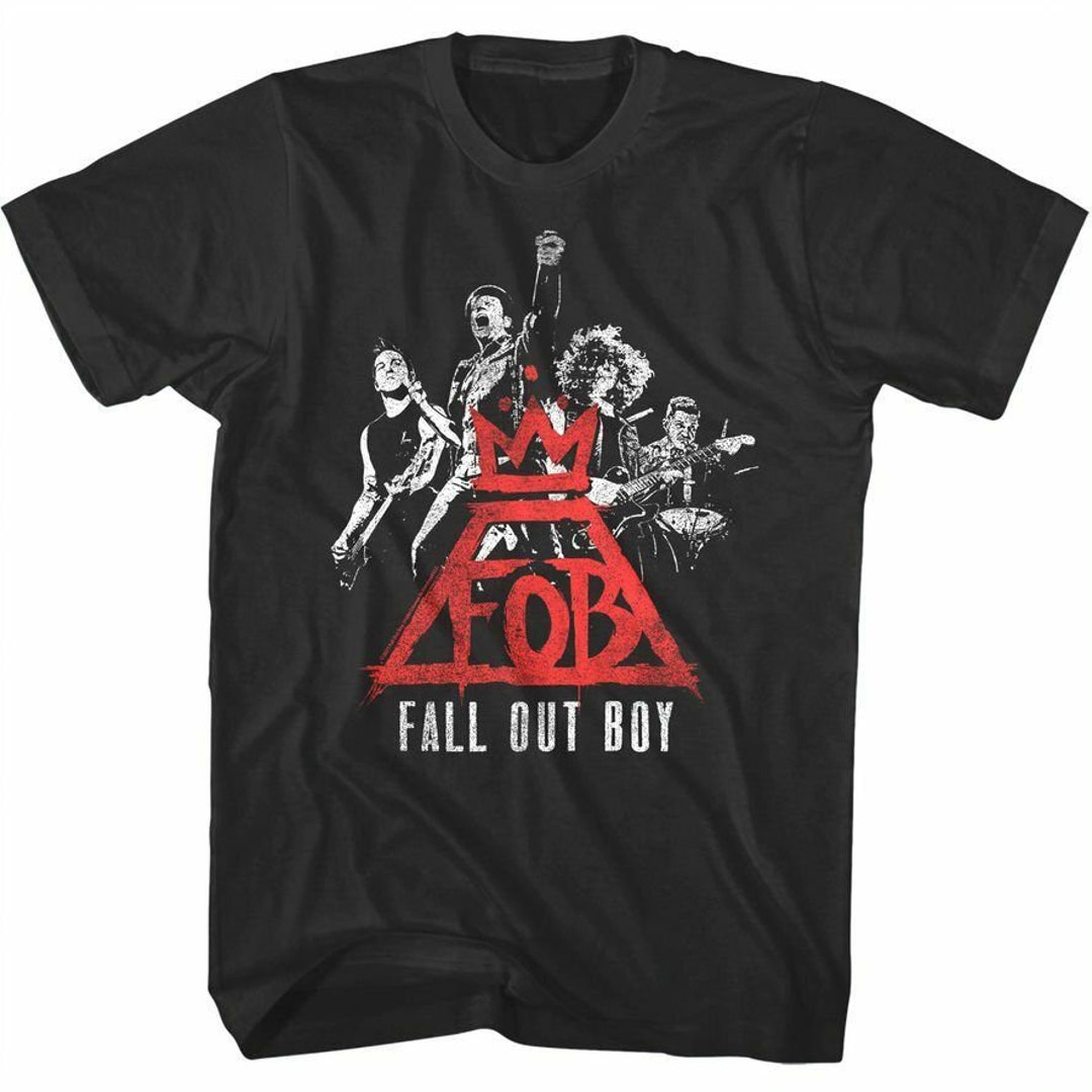 Fall Out Boy T-shirt FOB Volcano Logo Graphic Tee Vintage Fall Out Boy T-shirt FOB Volcano Logo Graphic Tee Vintage