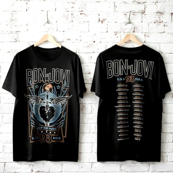 Bon Jovi Keep the Faith 1993 USA Tour Tee - Vintage Rock Band
