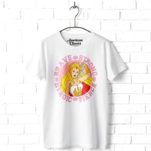 SHE-RA Princess of Power T-Shirt Heroic Fierce Brave Strong Graphic Tees