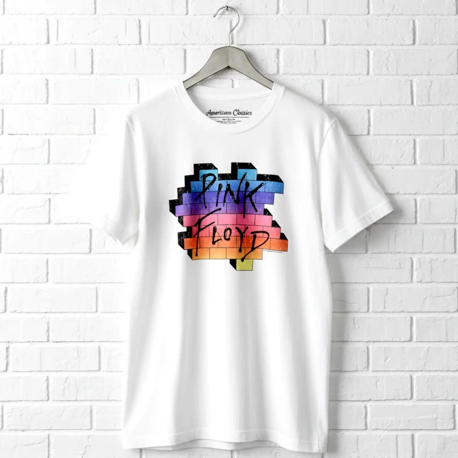 Pink Floyd Rainbow Brick T-shirt: Psychedelic Rock Band Concert