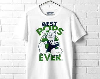 Popeye Best Pops Ever Fathers Day T-Shirt - Classic Cartoon Print