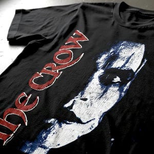 THE CROW T-Shirt Eric Draven Close-up Eye Gothic Superhero Tees image 2