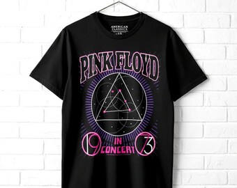 Pink Floyd 1973 Concert T-shirt: Dark Side Prism Art Space Rock