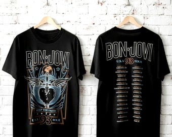 Bon Jovi Keep the Faith 1993 USA Tour Tee - Vintage Rock Band Concert Merch