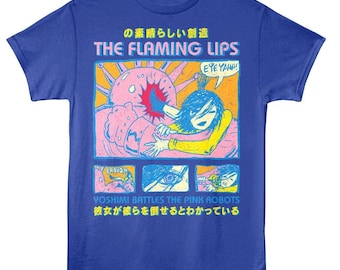 Flaming Lips Band T-shirt - Yoshimi Japanese Comic Print - Etsy
