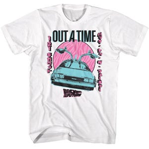 Back to The Future T-Shirt DMC DeLorean Japanese Pastel Sunset