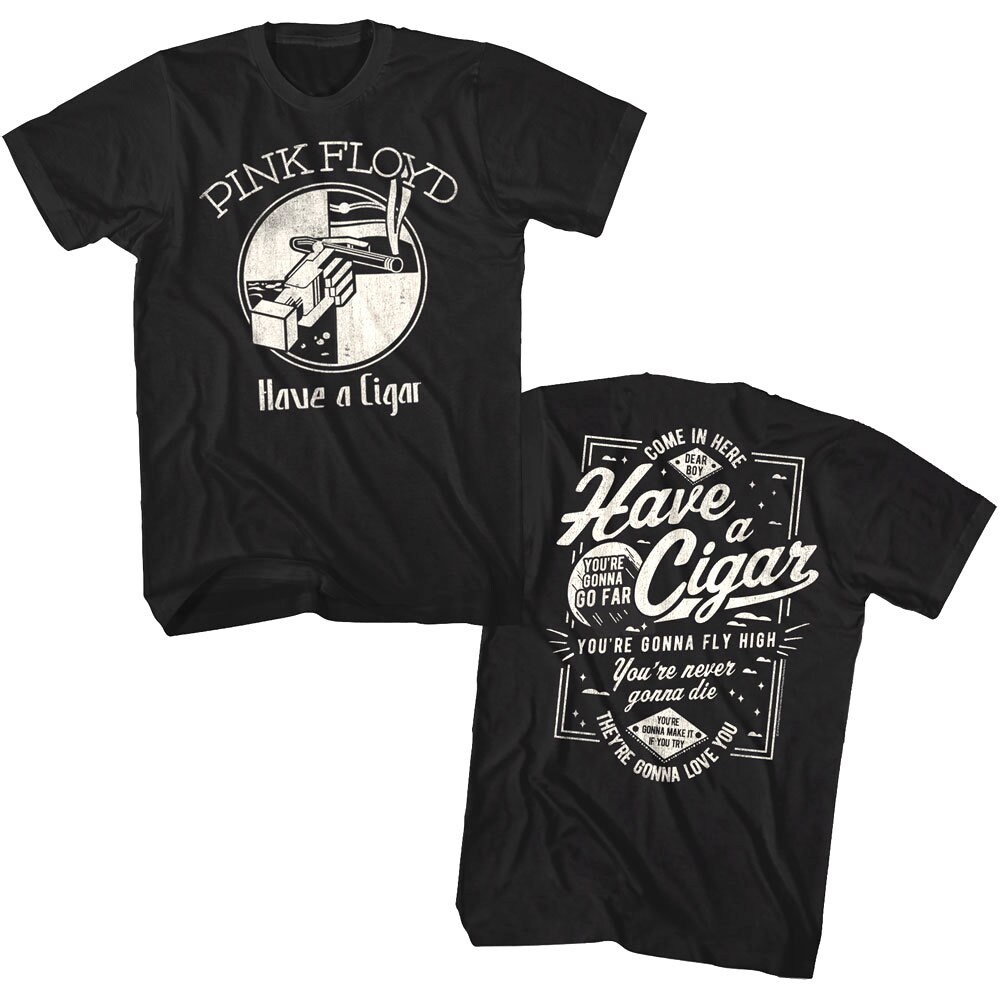 PINK FLOYD Men's T-shirt Have A Cigar Lyrics Vintage Rock Band T