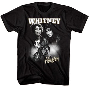 Whitney Houston Motorcycle Montage Men&#39;s T-shirt Album Cover Art Mens Tee