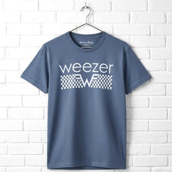 Vintage Weezer Checkered Logo Concert T-Shirt - 90s Alt Rock Band Tee