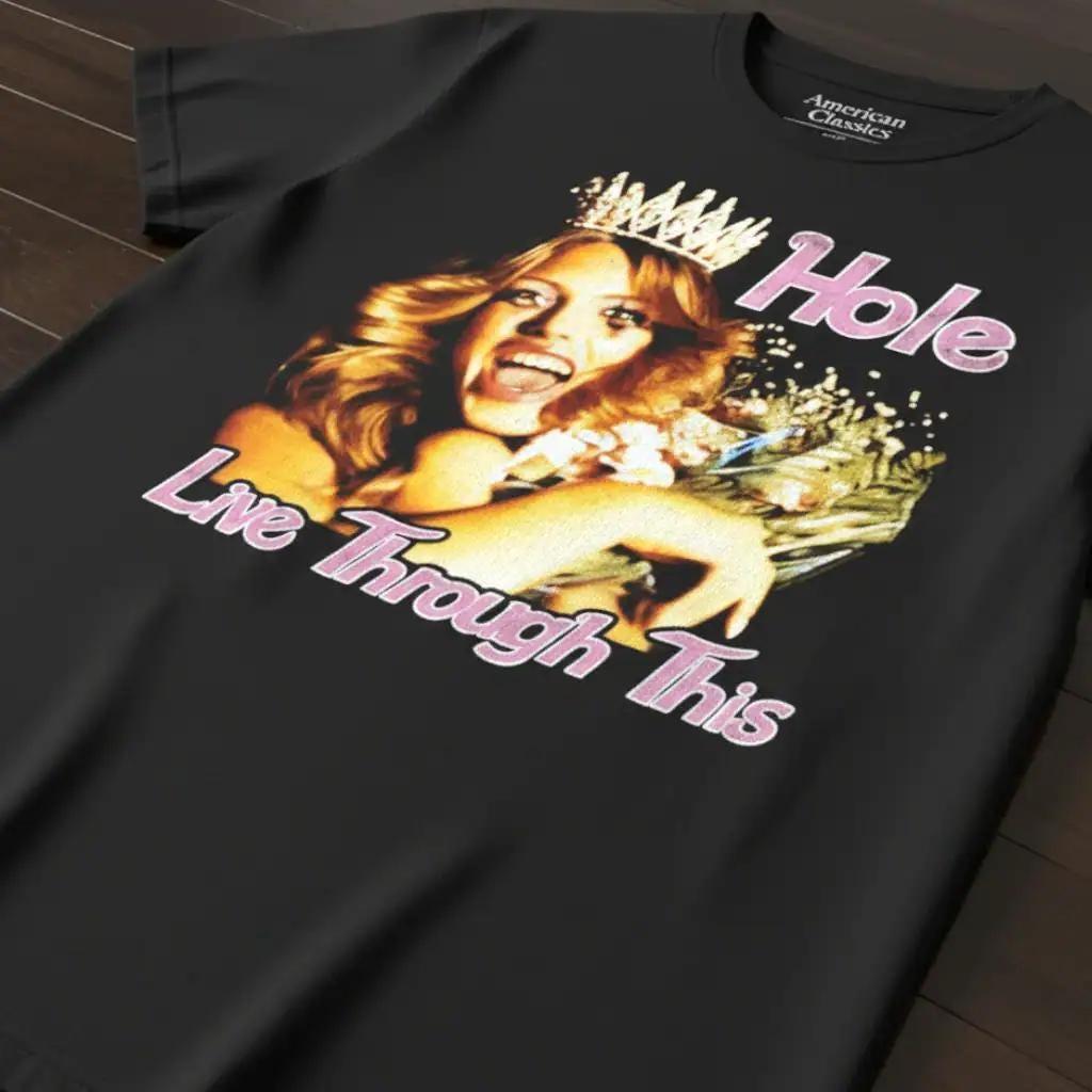 Hole Live Through This Album Cover T-shirt: Grunge Rock Band Merch
