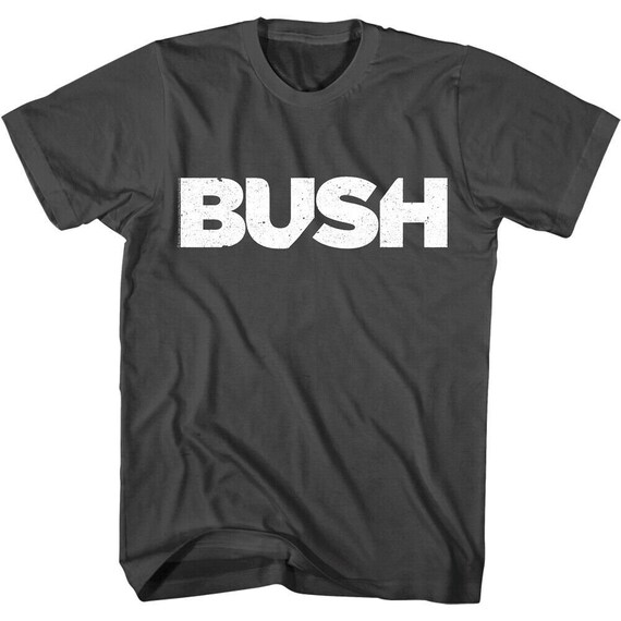 Bush Band Men's T Shirt Grunge Music Logo Black Graphic Tee