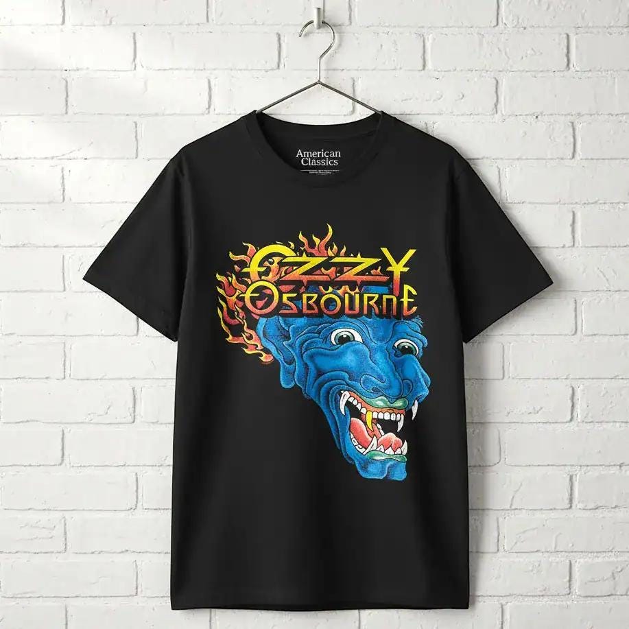 00s ARCHIVE ハート&ドラゴンタンクトップ タトゥー スキン Tシャツ Ozzy Osbourne Tattoo Blue Dragon T-shirt Prince of Darkness Heavy
