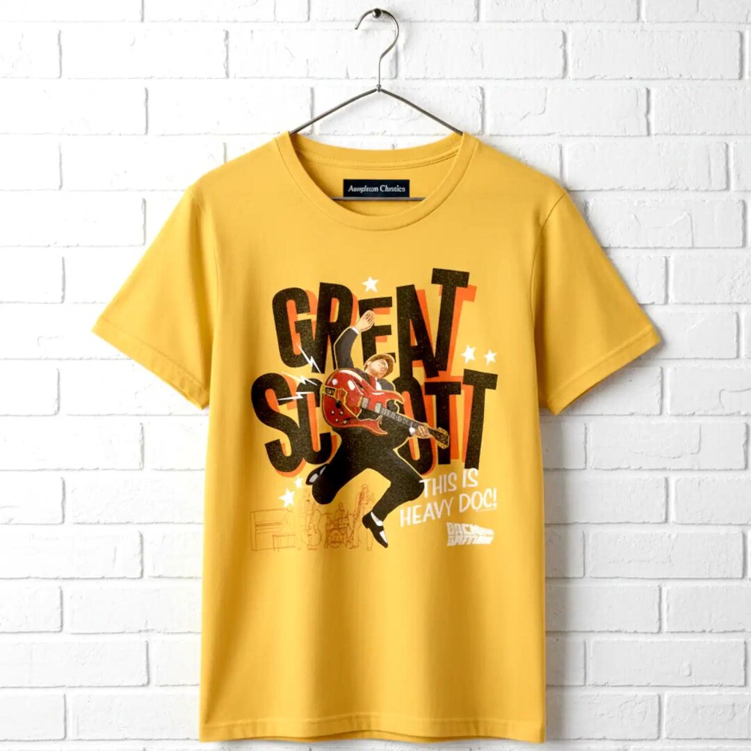 Back to the Future Scott T-shirt - Marty Mcfly Guitar Solo Movie Tee - Etsy