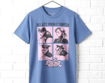 Street Fighter T-Shirt Old School Video Game Graphic Tees