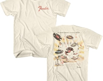 Fender Shirt Flying Vinyl Company Musical Retro Graphic Tees