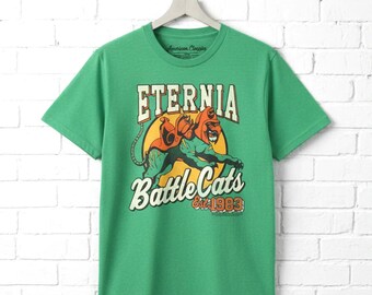 Eternia Battle Cats T-Shirt, He-Man Masters of the Universe Cringer Graphic Tee