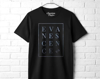 Evanescence Vintage Block T-Shirt Logo Retro Graphic Tee