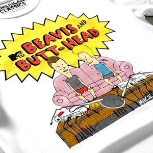 MTV Beavis and Butt-Head T-Shirt: 90s Cartoon Classic Apparel zdjęcie 2