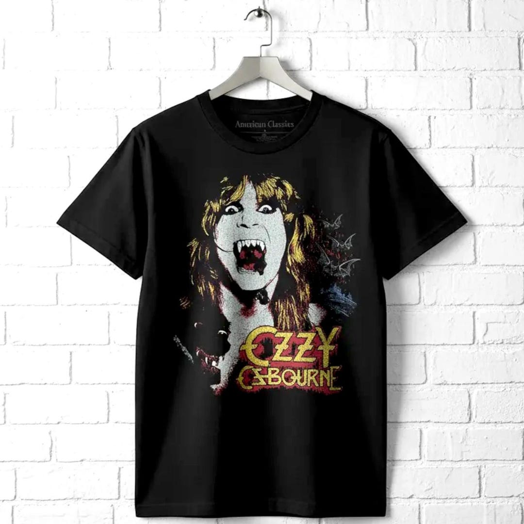 Ozzy Osbourne Vampire Bat Prince of Darkness T-shirt Heavy Metal