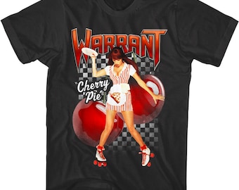 Warrant Band Men's T-shirt Sweet Cherry Pie Graphic Shirt Waitress