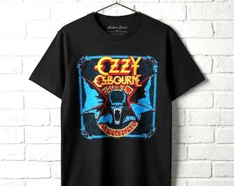 Ozzy Osbourne  Demon Bat T-Shirt Metal Vintage Graphic Tee