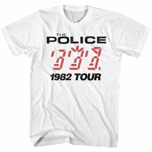 The Police Men&#39;s T-shirt Sting Ghost In the Machine Tour Graphic Tee 80s Pop Rock Concert Tour Merch Vintage Style Post Punk Music Top
