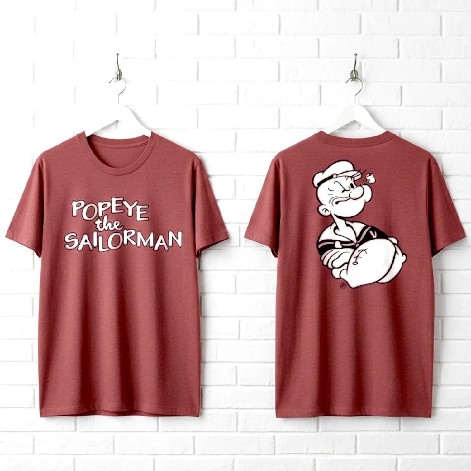 Popeye the Sailorman Shirt Arms Crossed Photo Comic Cartoon Tees 