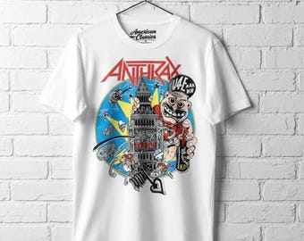 Anthrax Band T-shirt Not Man Big Ben London Poster Graphic Tees