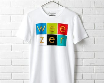 Weezer Weezer and W Logo White Adult T-shirt - Etsy