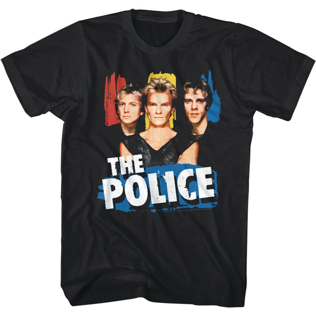 The Police Men's T-shirt Sting Greatest Hits Album Graphic Tee Pop