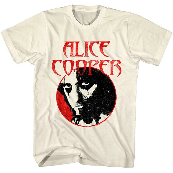 Alice Cooper Shock Rock T-Shirt Heavy Metal Legend Silhouette Art Men's  Graphic Tee 70s Concert Vintage Shirt American Legend Tour Top