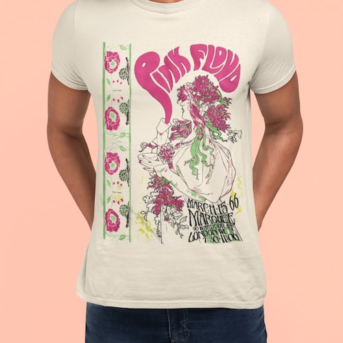 PINK FLOYD BAND T-shirt Psychedelic Flowers Marquee London Garden