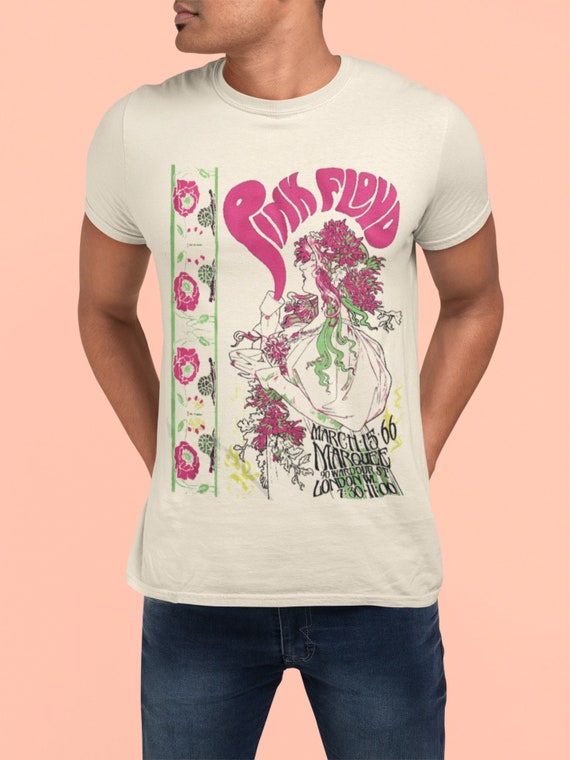 PINK FLOYD BAND T-shirt Psychedelic Flowers Marquee London Garden