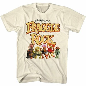 Fraggle Rock Mens T-Shirt Jim Henson&#39;s Muppets Tee 80s Cartoon Tee Fraggles Puppets TV Show Characters Graphic Men&#39;s T-shirt