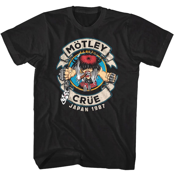 Motley Crue Men's T-shirt Allister Fiend Mascot Cartoon Rocker Art