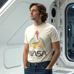 NASA Exploring Space Since 1958 Men&#39;s T Shirt Shuttle Rocket Shuttle Astronaut tee