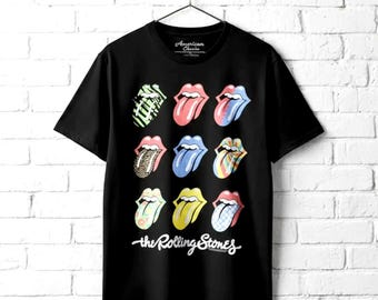 Rolling Stones Rock T-Shirt - Classic 70s Pop Art Design
