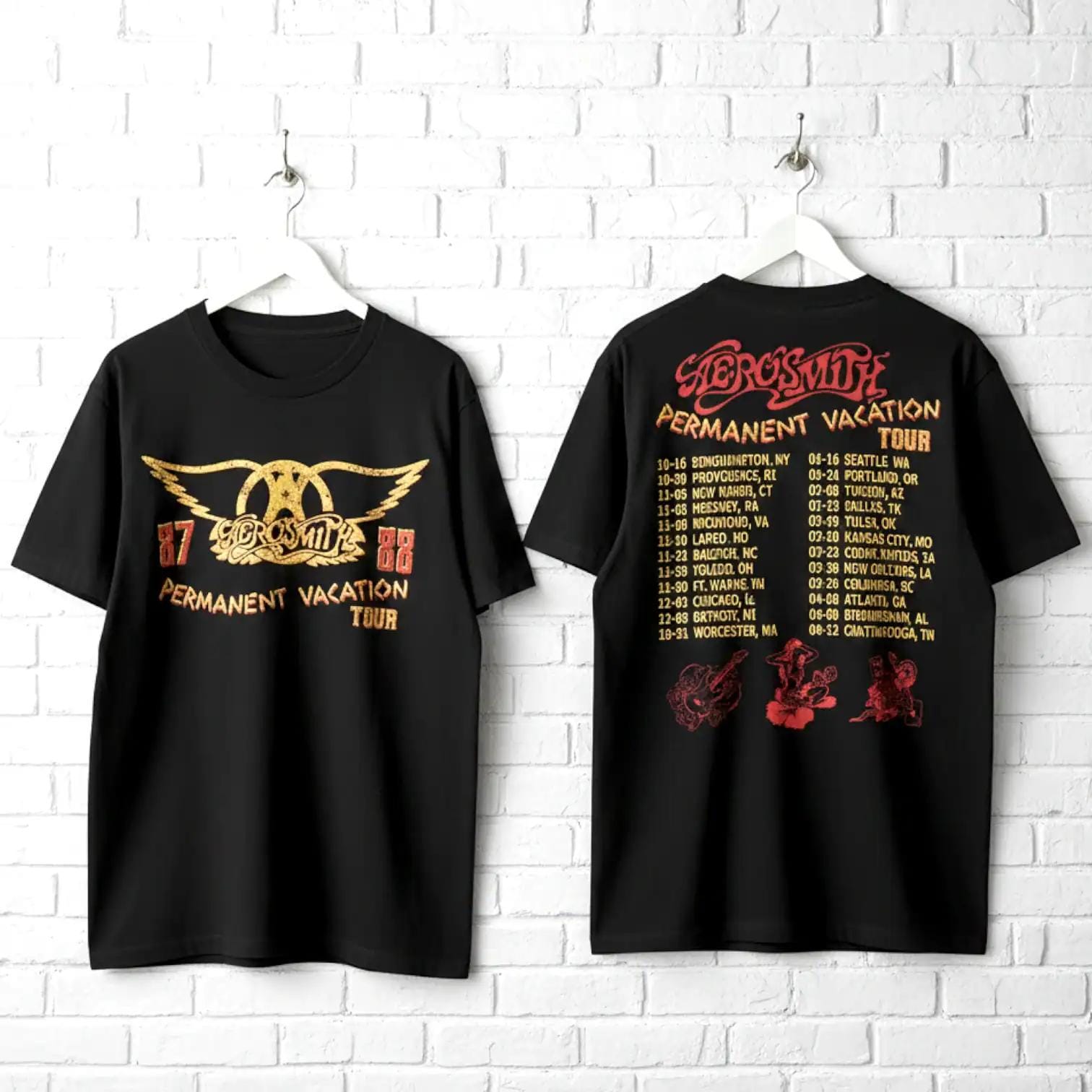 AEROSMITH T-shirt Permanent Vacation Rock Concert Album Shirts - Etsy