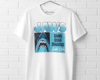 Jaws T-Shirt Amity Island Locals Only Shirts